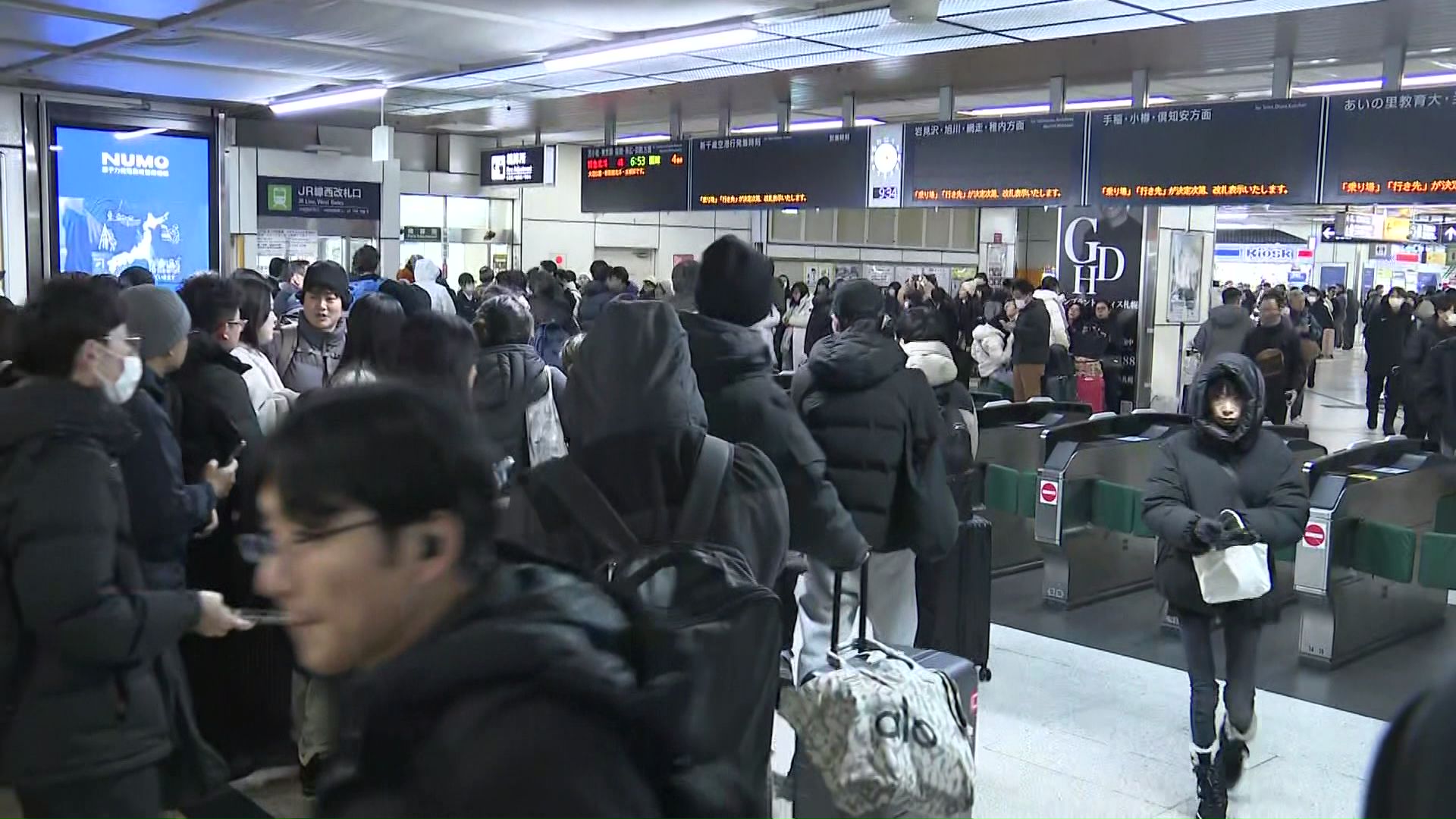 JRは快速エアポートが間引き運転に