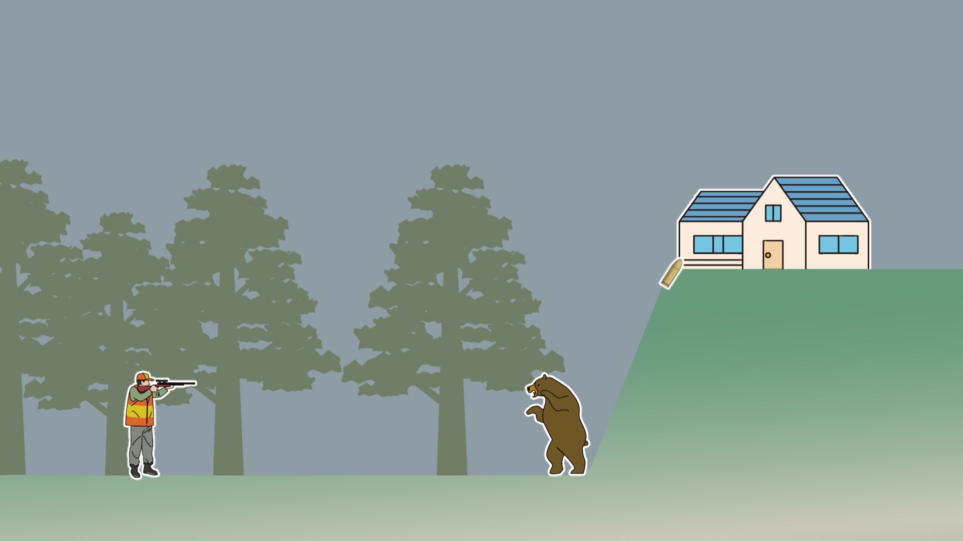 2審では「跳弾」により建物に届く恐れがあったなどとして逆転敗訴に