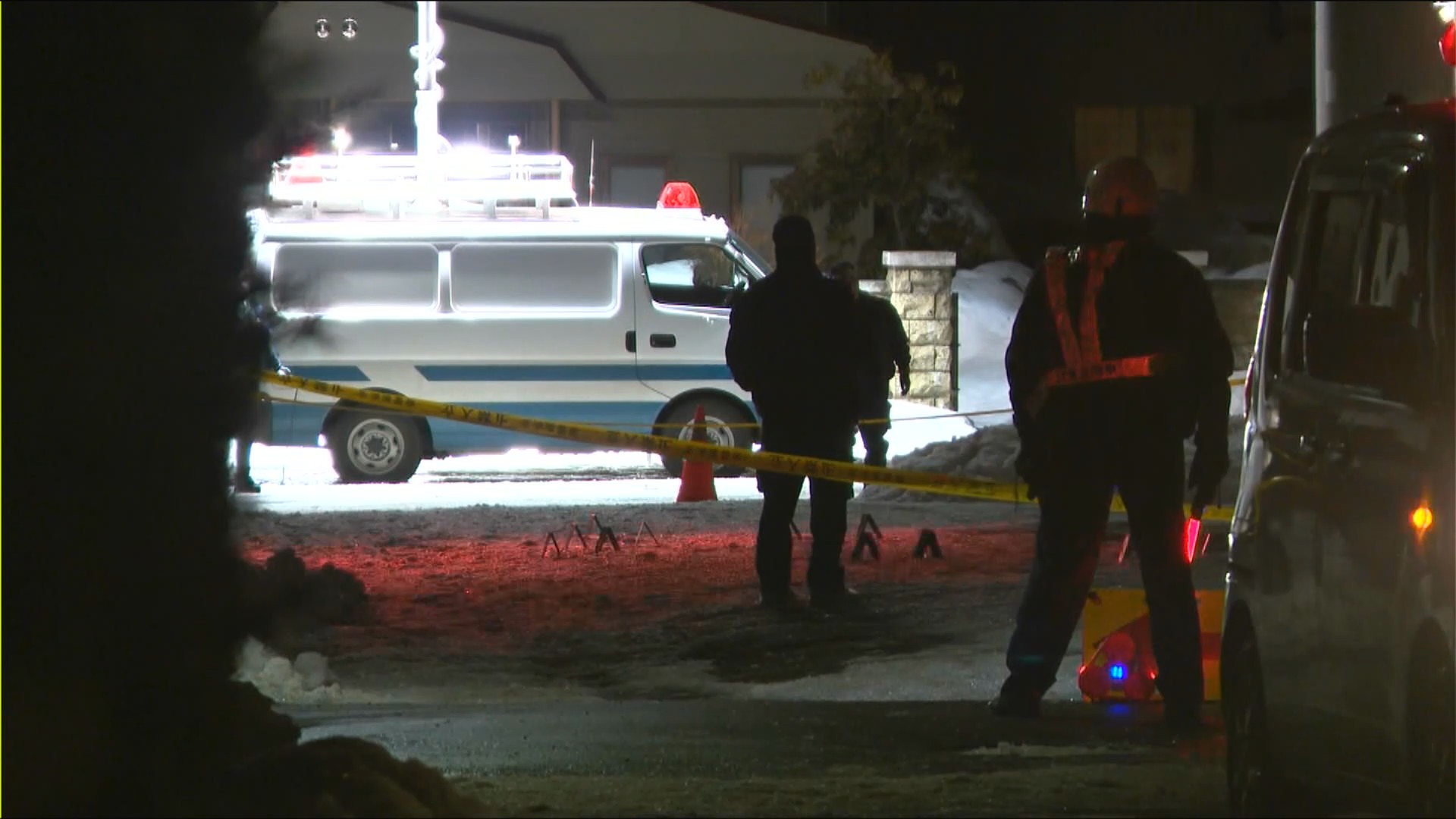 ひき逃げ事件があった現場