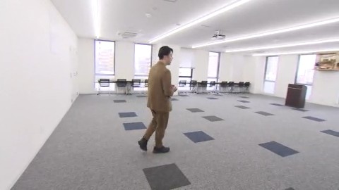 研修室を宿泊スペースに