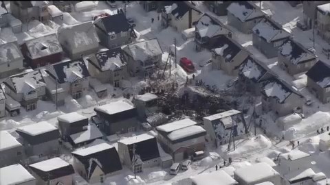 爆発火災があった現場(2月9日)