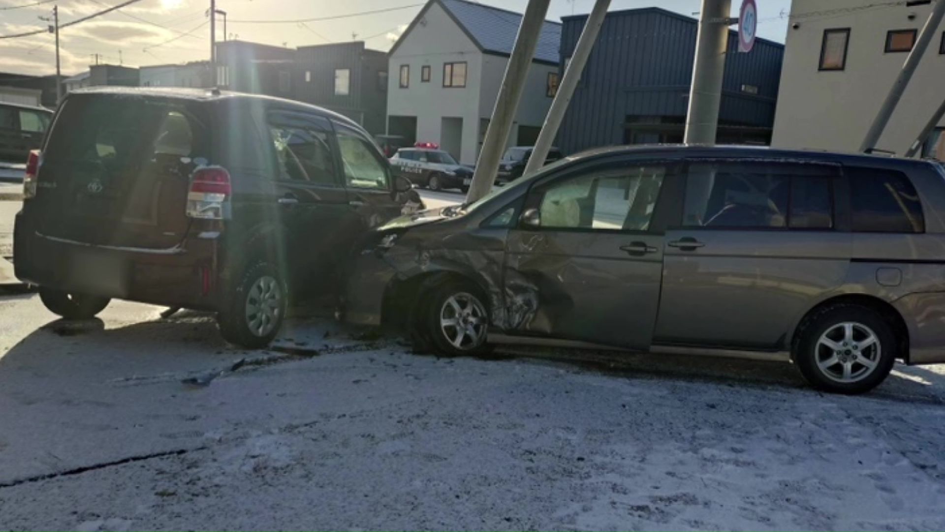 佐藤さんの車は廃車に 提供:佐藤さん