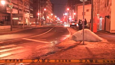 女性がひき逃げされた現場