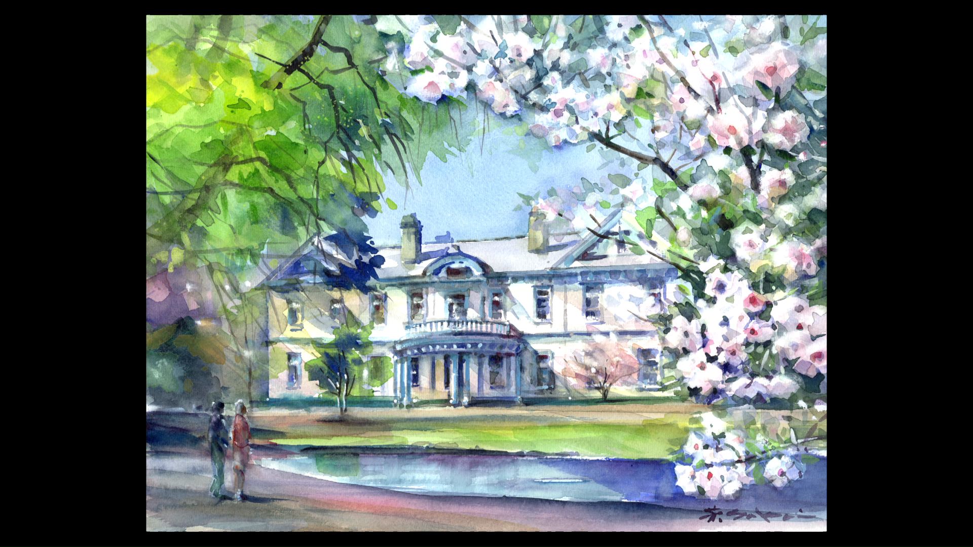 水彩画家の酒井芳元さんの作品