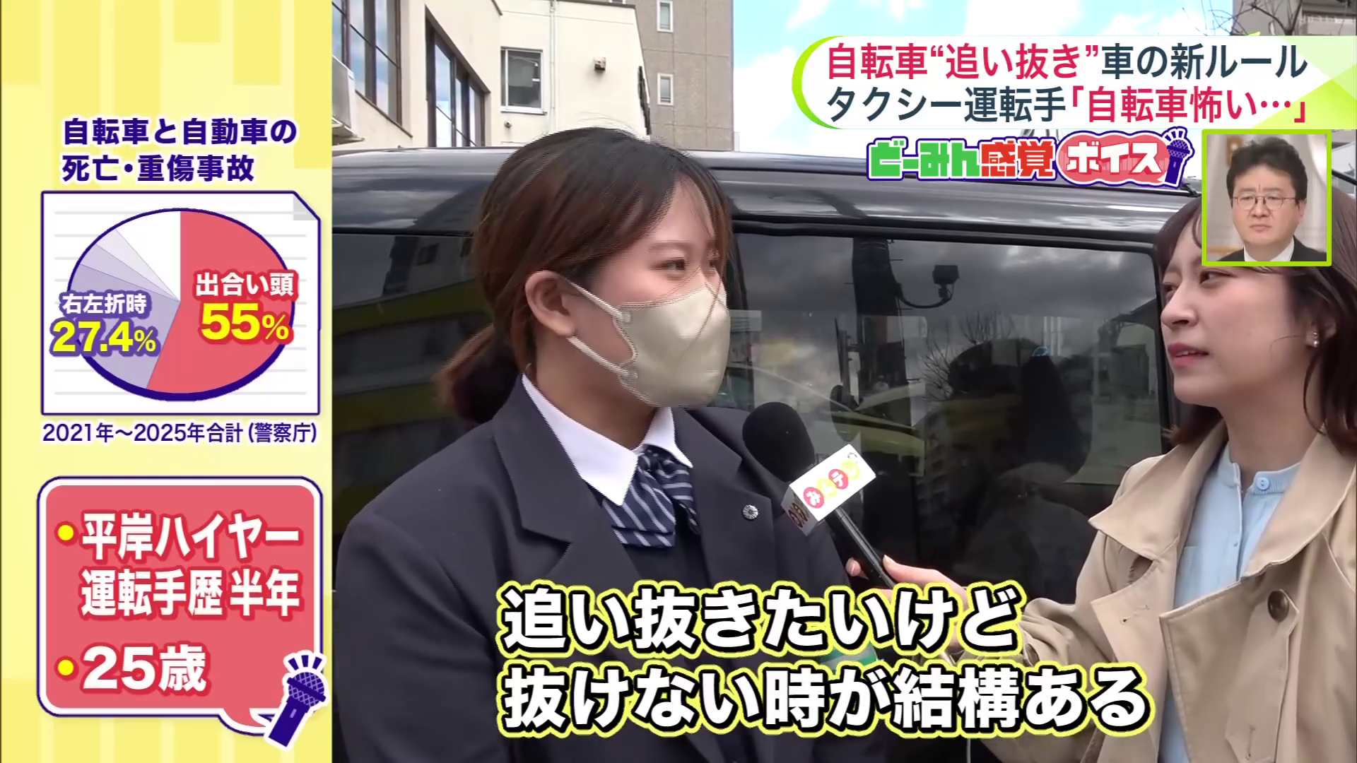 「動きが予測できない。追い抜きたいけど抜けない時が結構ある」と話すドライバー