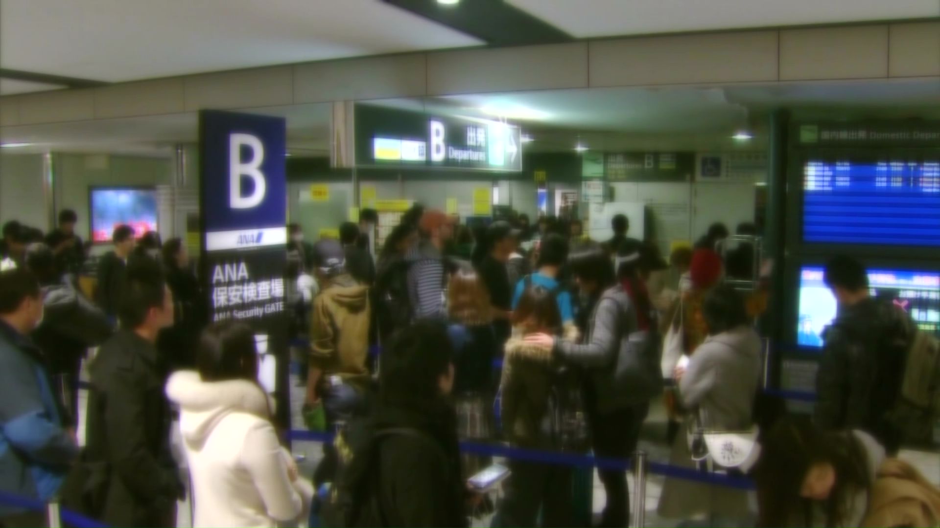 大型連休では保安検査場の混雑が相次いでいた（2018年の様子）