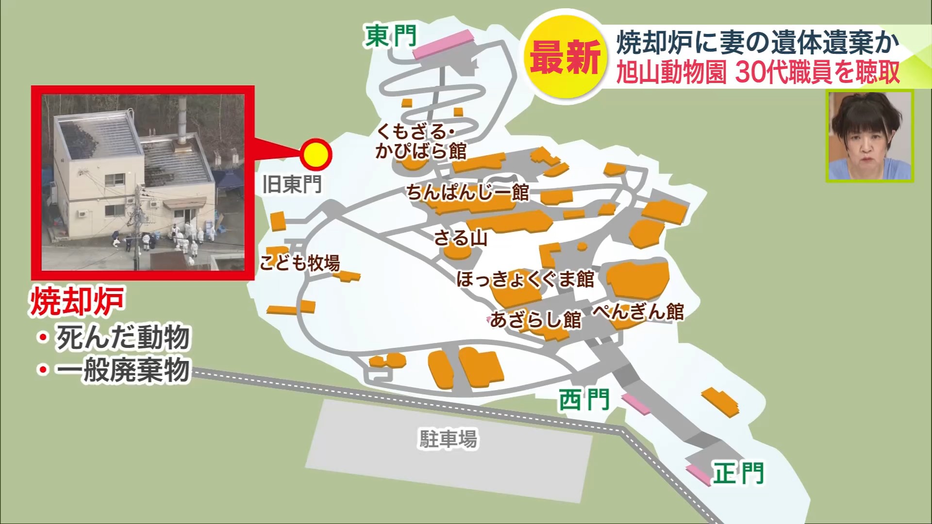 焼却炉は旧東門の近くに位置する