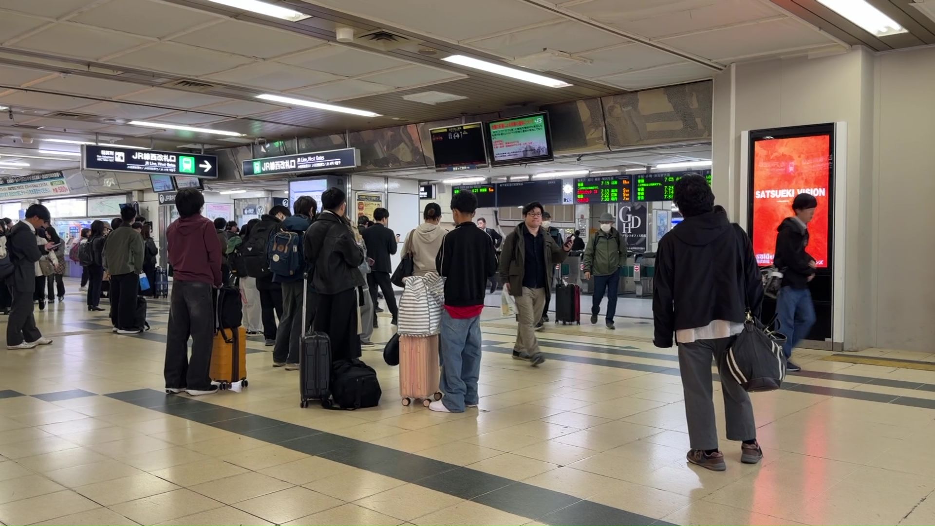 JRは85本が運休(撮影:視聴者9