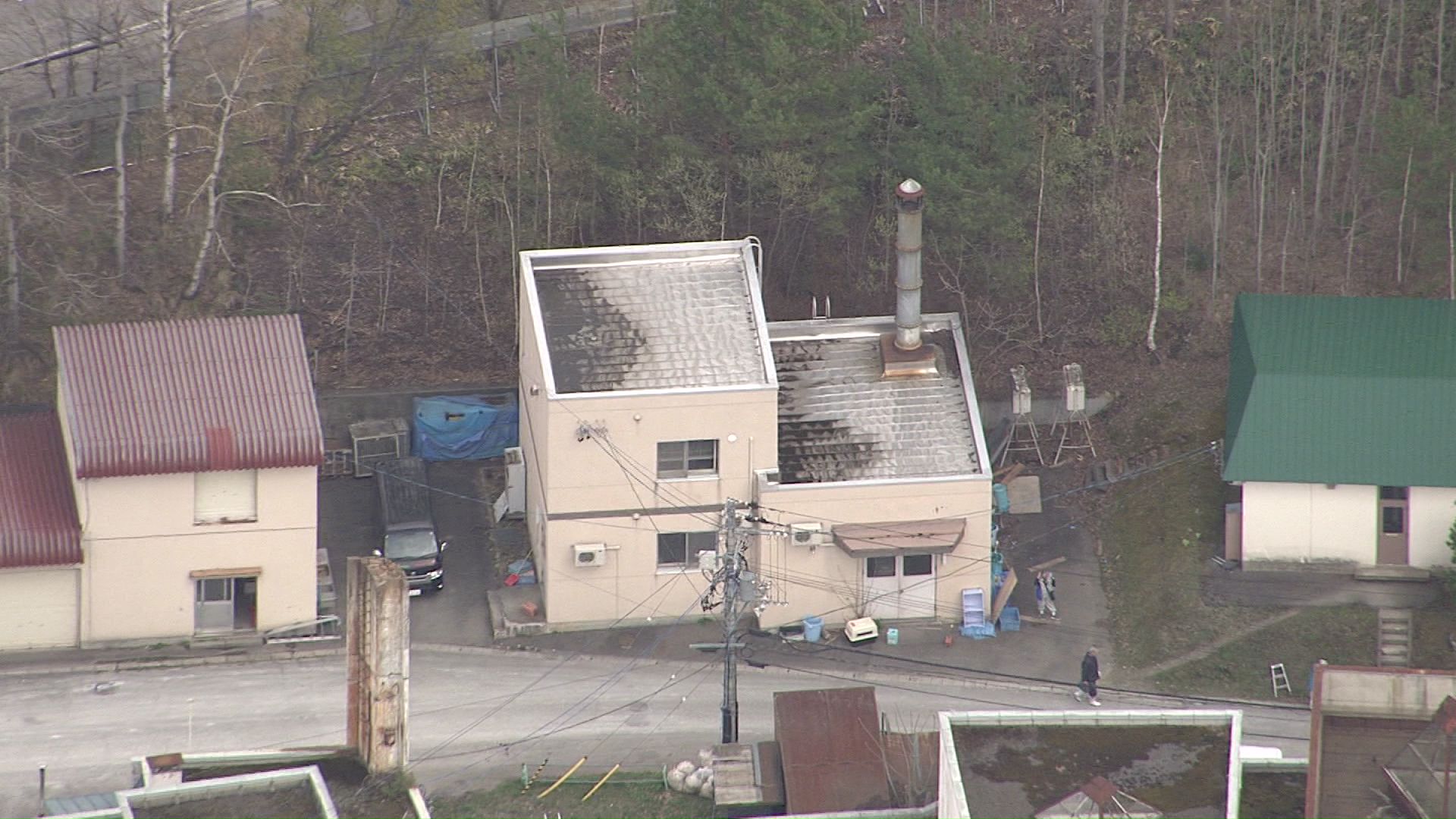 旭山動物園内の焼却炉