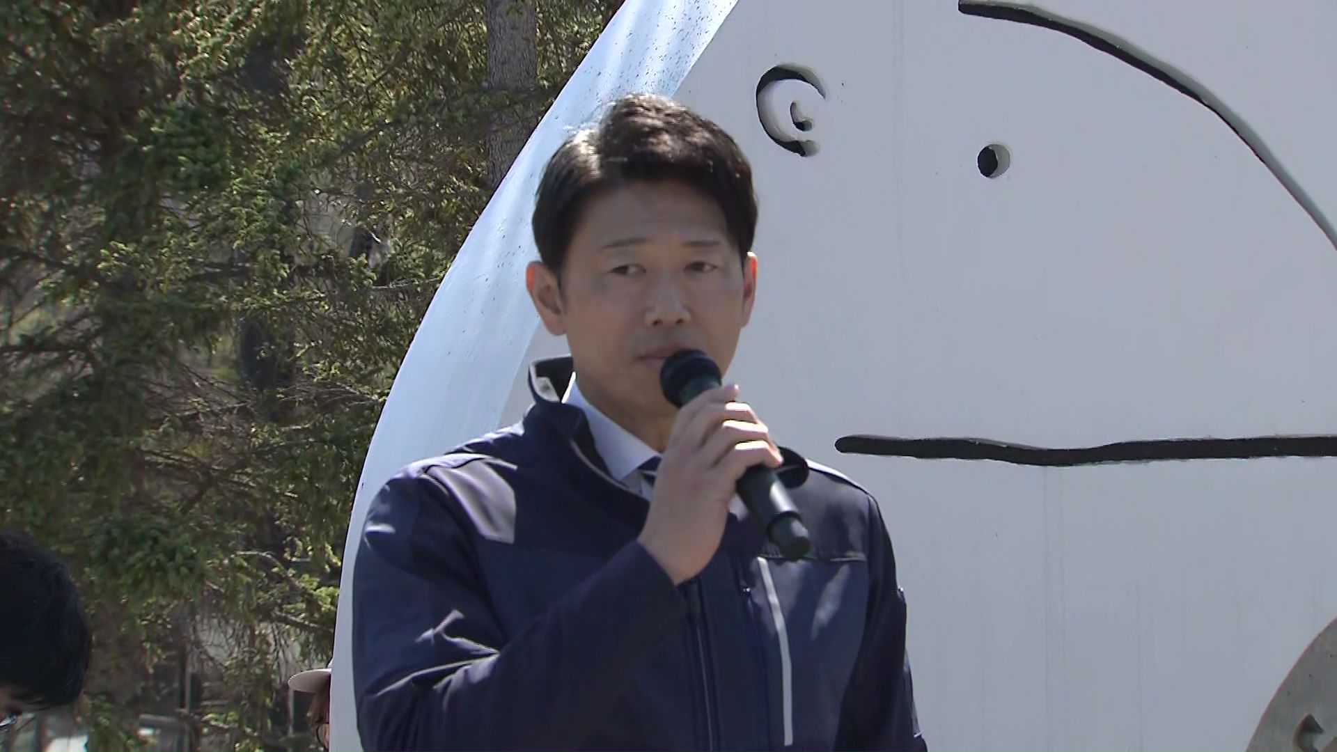 旭川市長によるオープン直前の挨拶