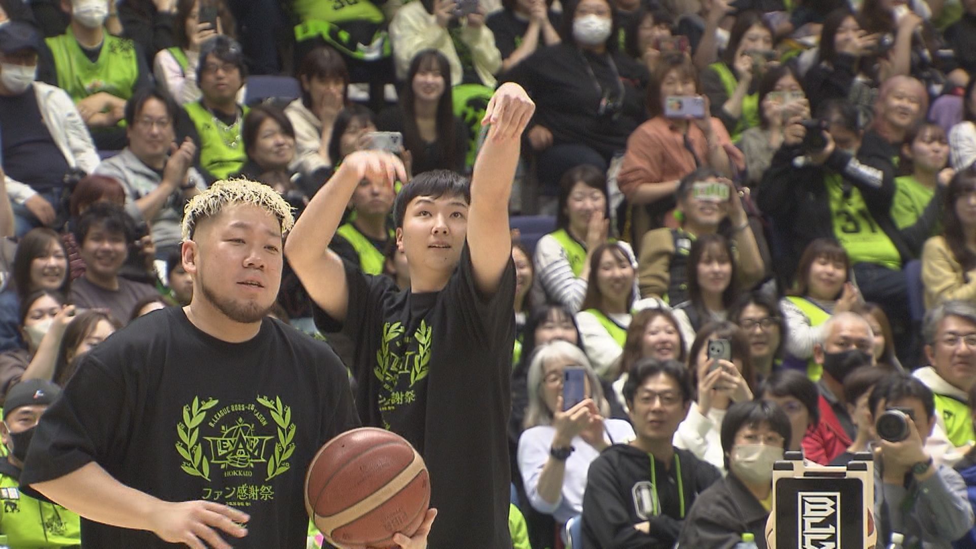 5月9日ファン感謝祭で3ポイントコンテストに出場したレバンガ北海道の富永啓生選手