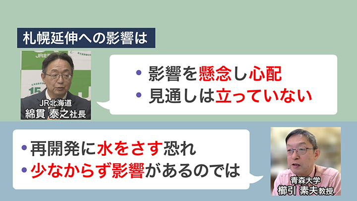 新幹線開通に関連した再開発への影響を懸念する櫛引教授