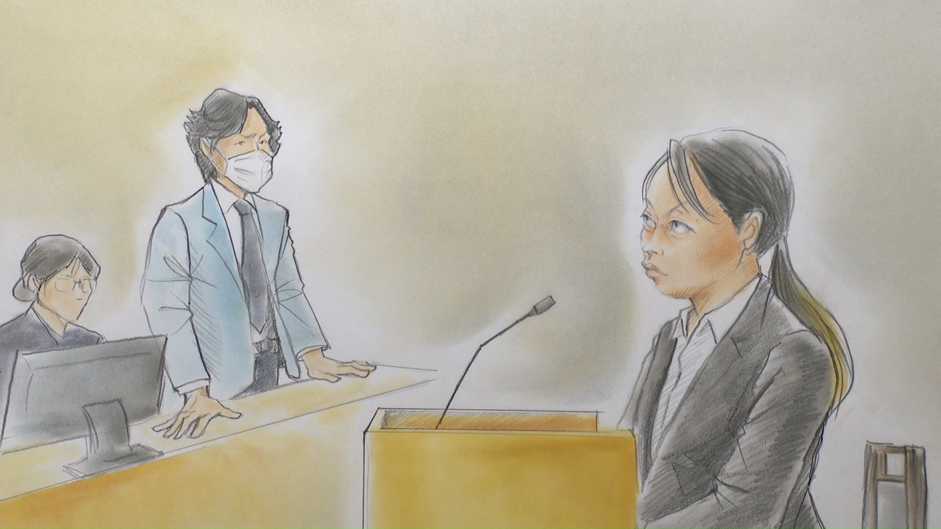 検察官に促され遺族に謝罪した川村被告