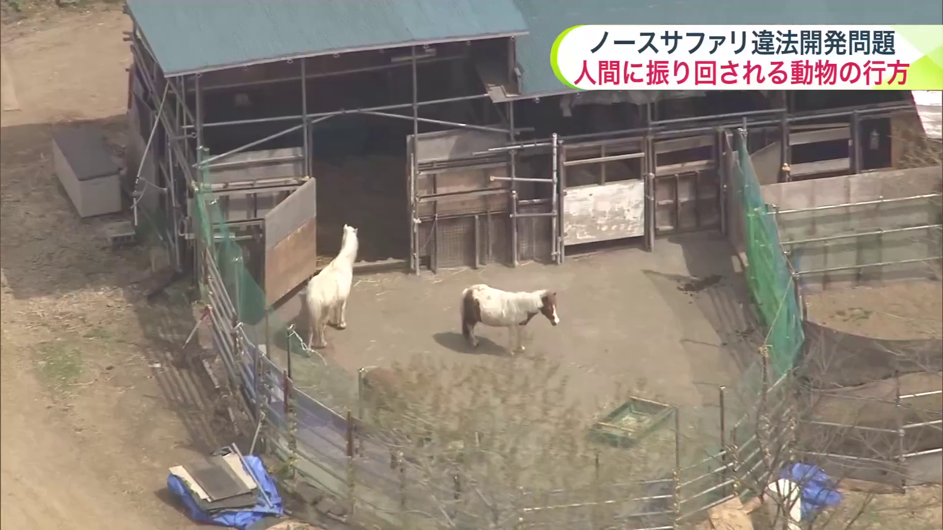 「ノースサファリサッポロ」の園内に残された動物