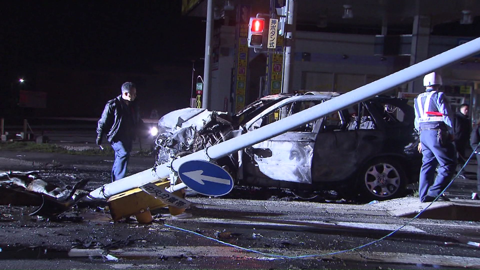 砂川市で飲酒運転の車2台が信号を無視して車に衝突(2015年当時の事件現場)