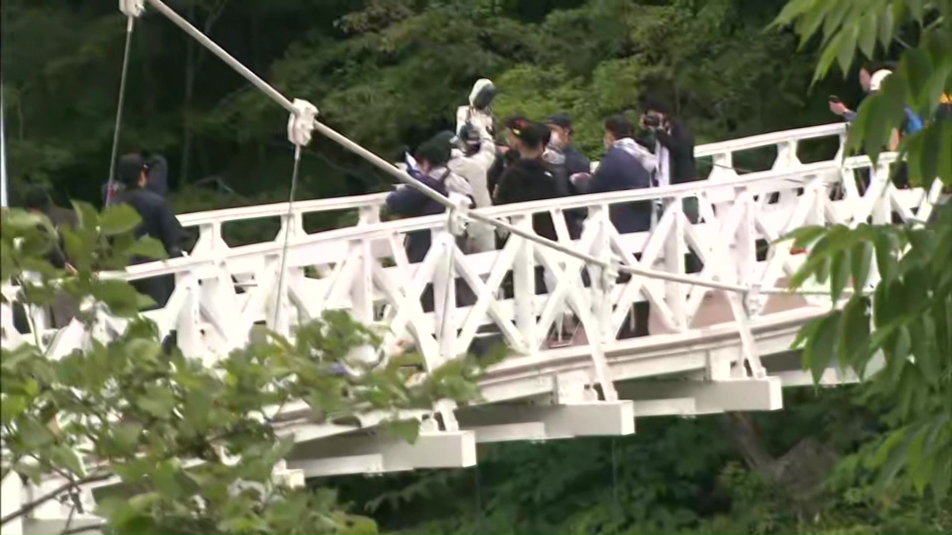 警察による事件当時の再現