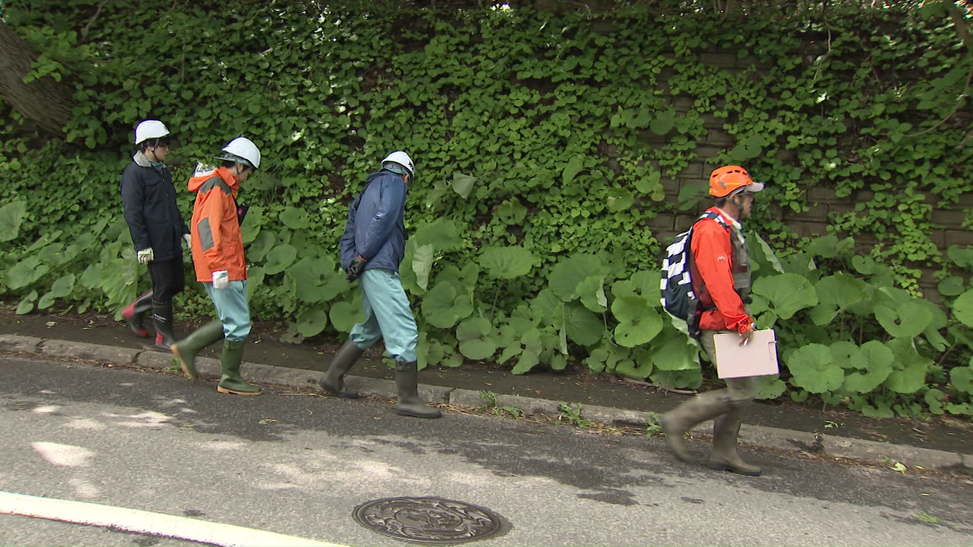 クマの目撃が相次いでいる現場付近