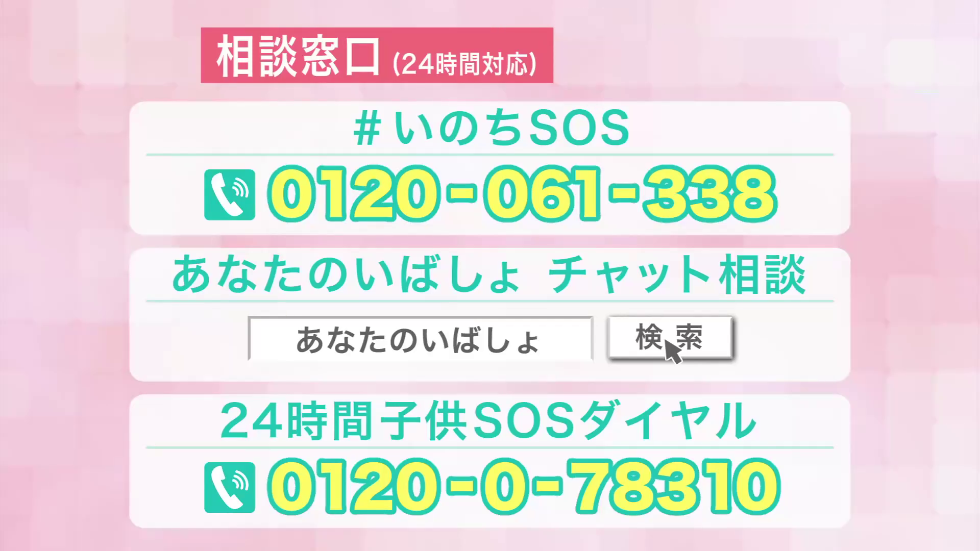 24時間対応の相談窓口