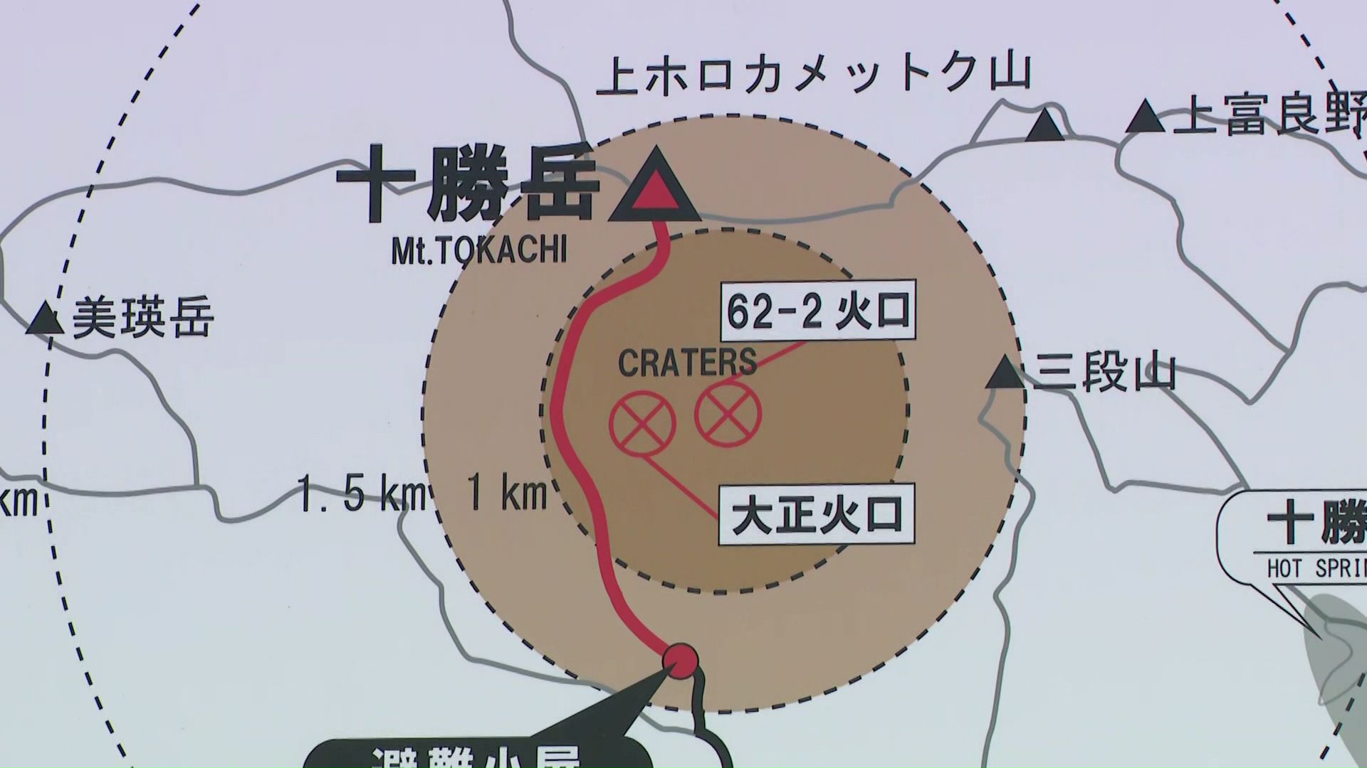 火口から半径1.5キロは立ち入りに規制が