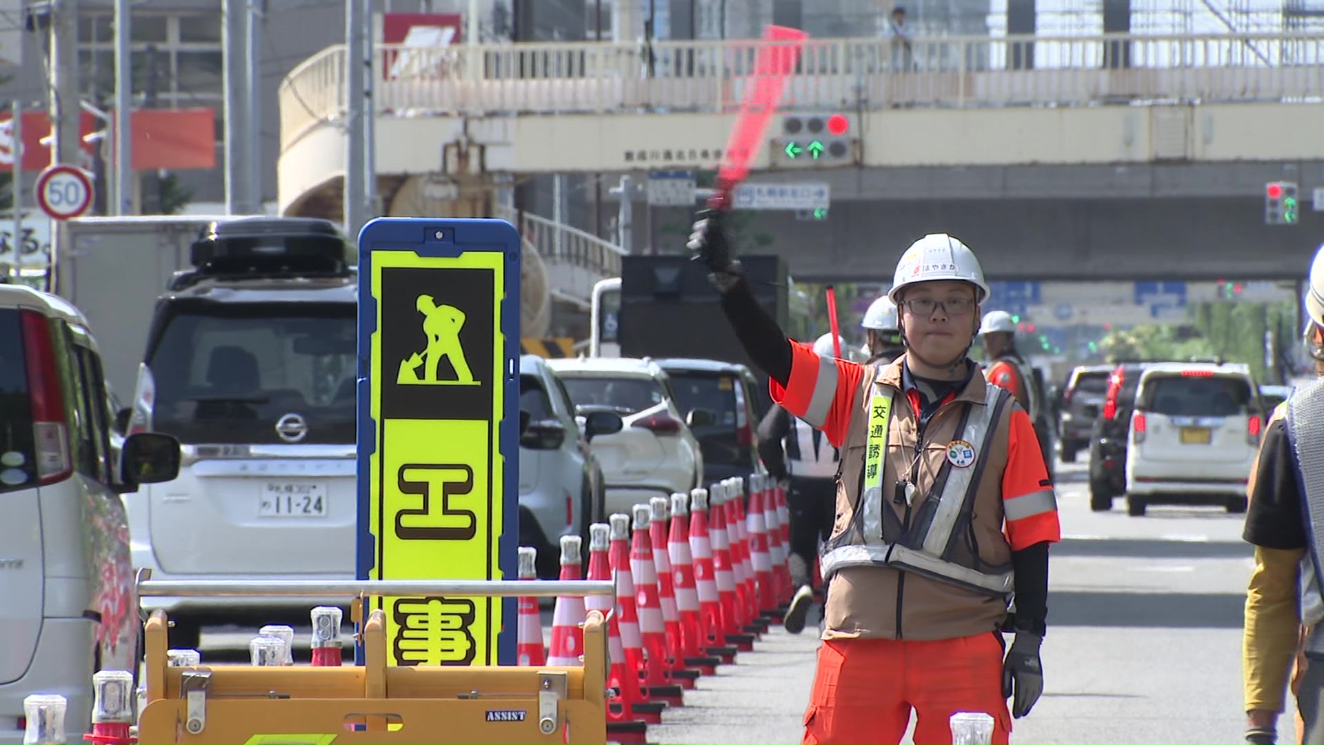 創成川通の北10条から北5条までのエリアで工事が始まった