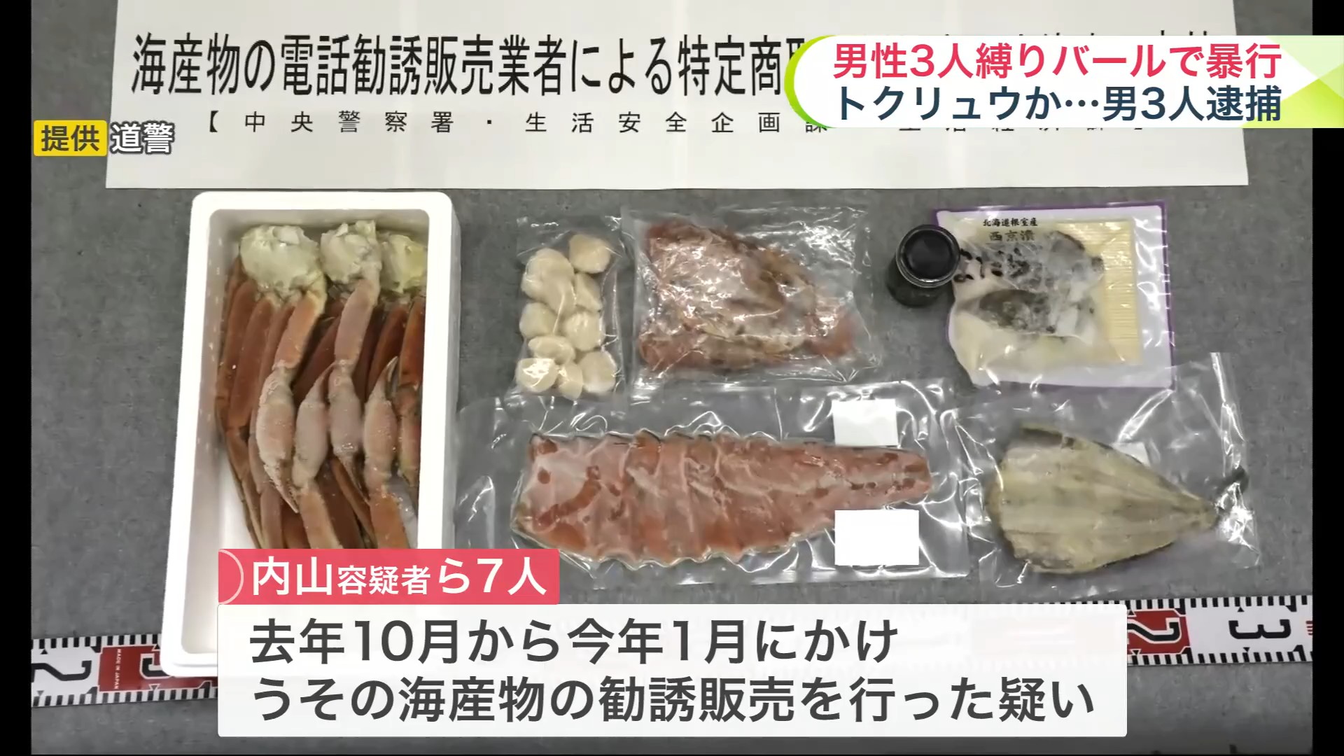 販売されていた商品（提供：道警）