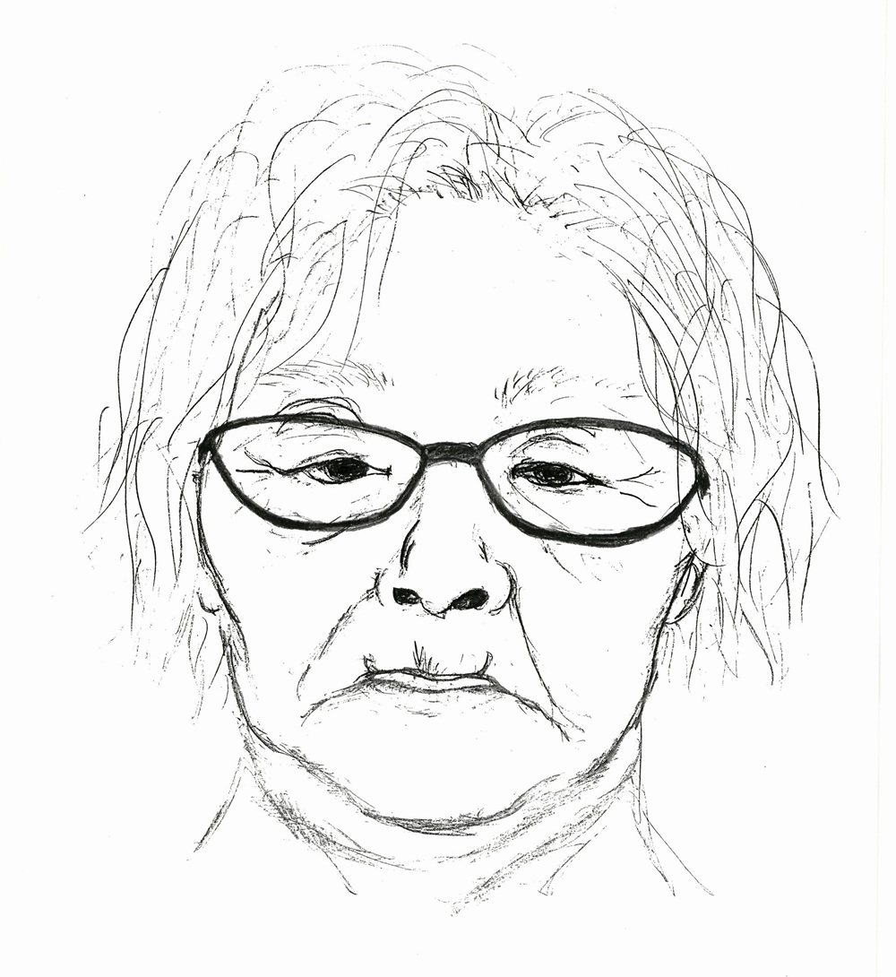 女性の似顔絵(提供:道警)