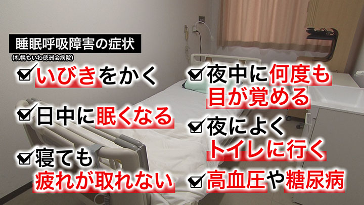 睡眠時無呼吸症候群の主な症状