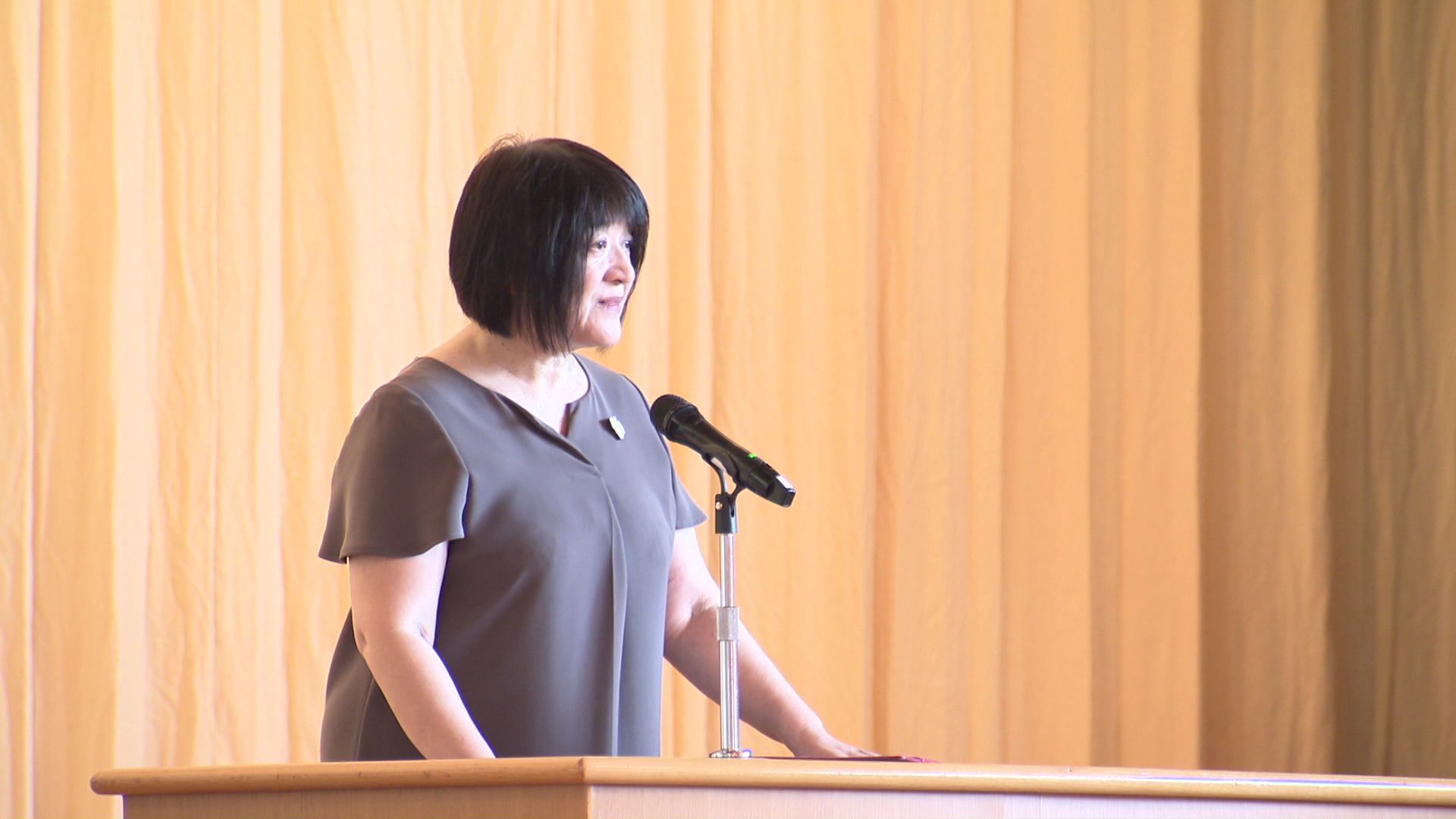 「2学期元気に学校に来てください」手稲宮丘小学校 近香奈子校長
