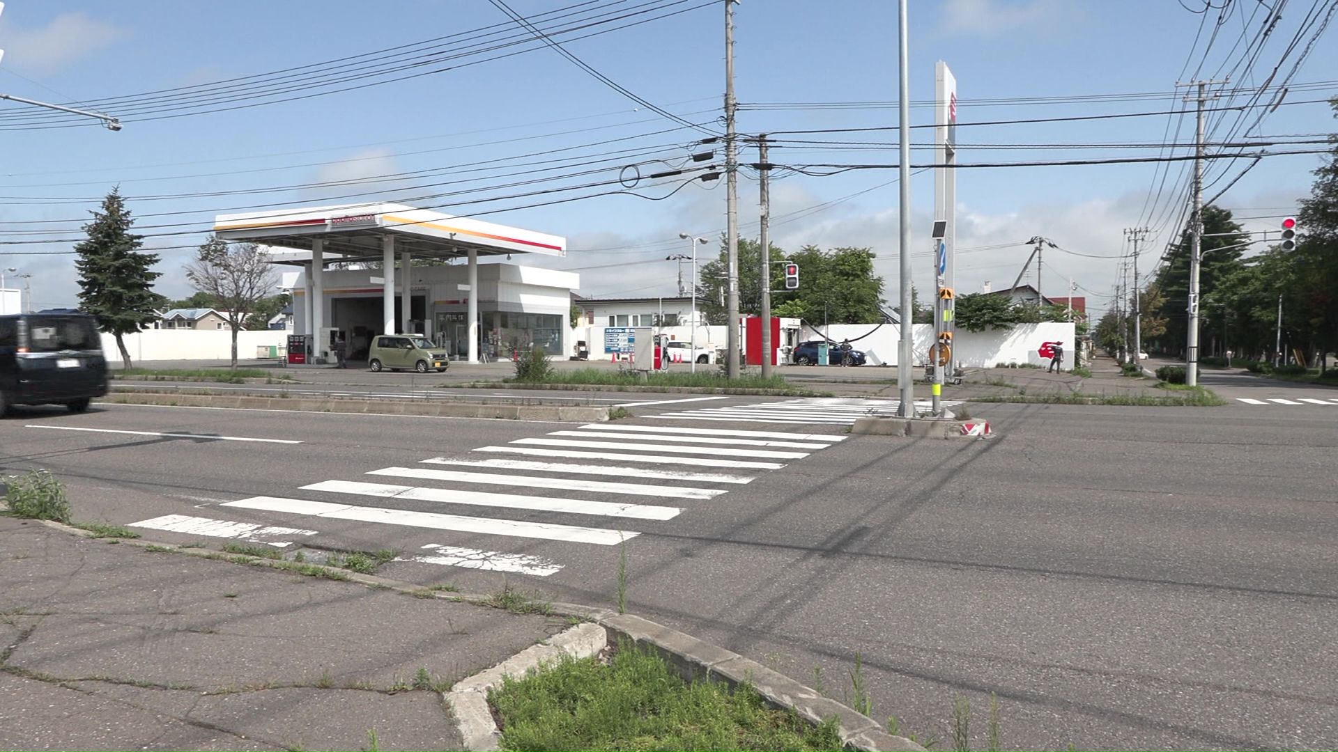 女性がはねられた現場