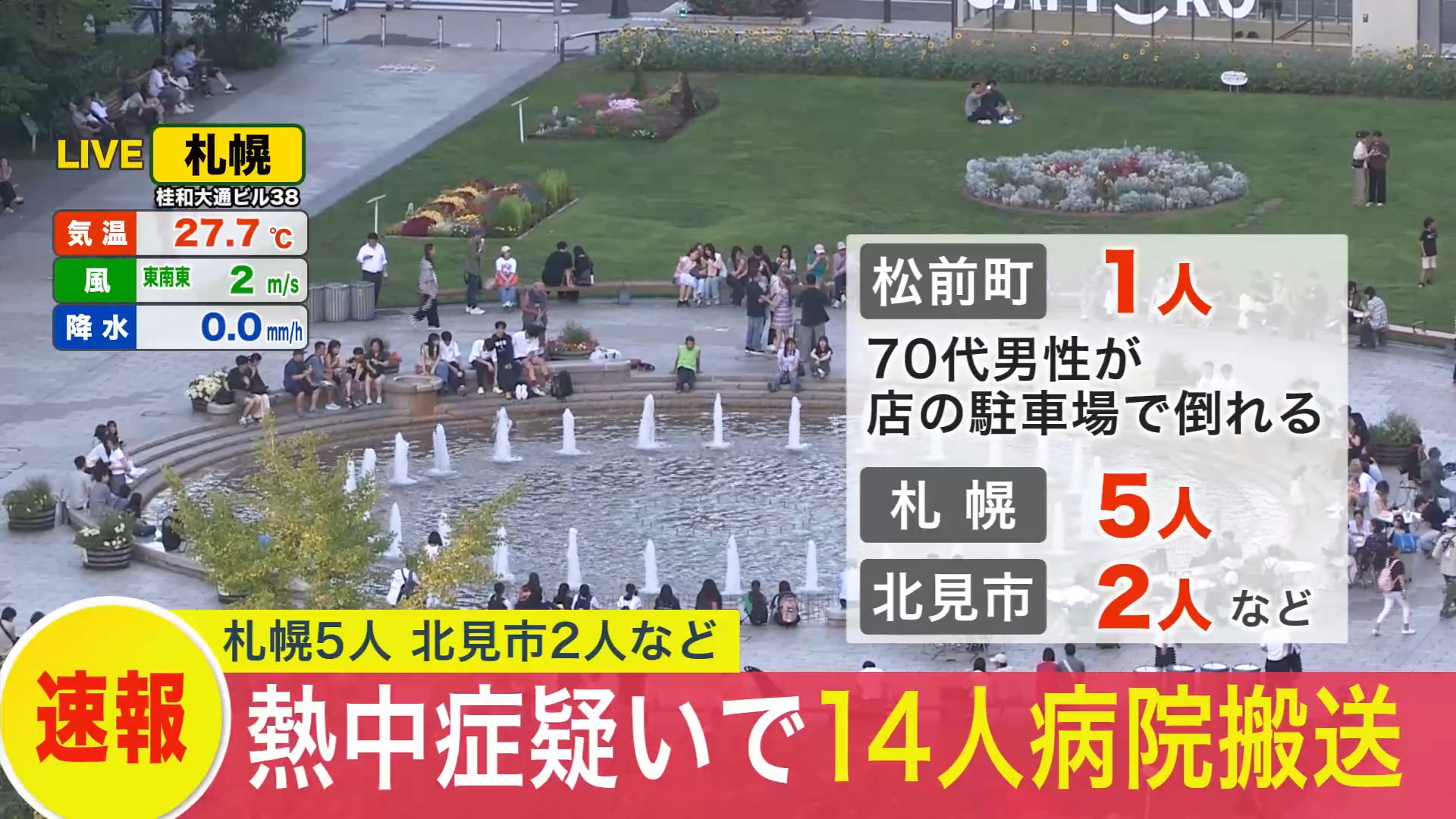 札幌では5人搬送…