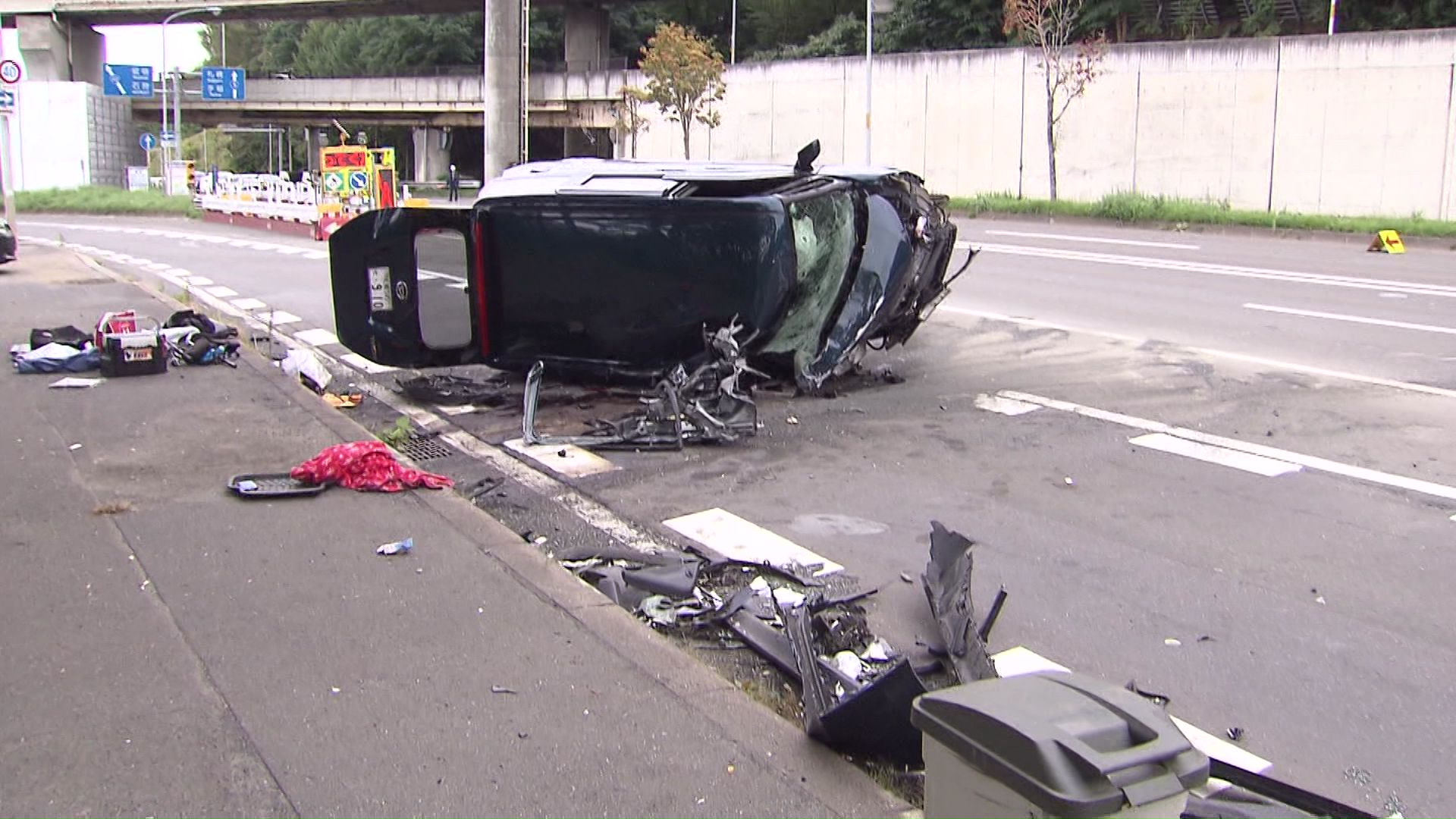 飲酒運転の車に衝突され、死亡した大学院生の車