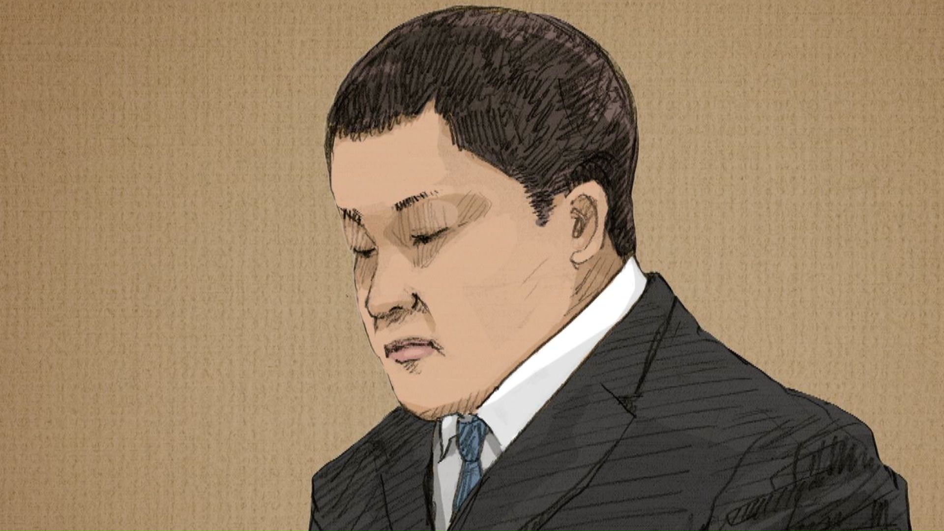 川口侑斗被告（イラスト）
