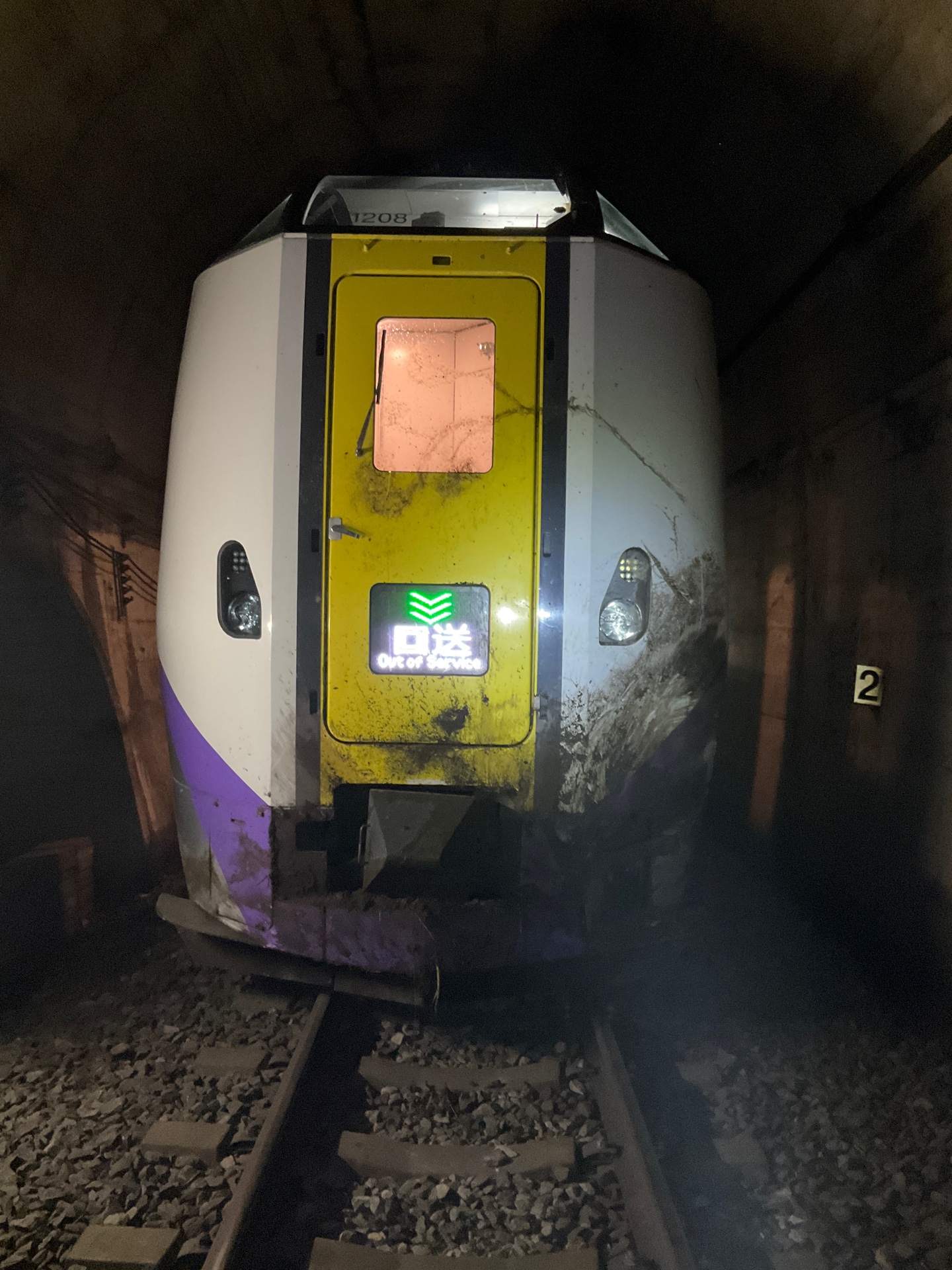 脱線した列車(提供:JR北海道)