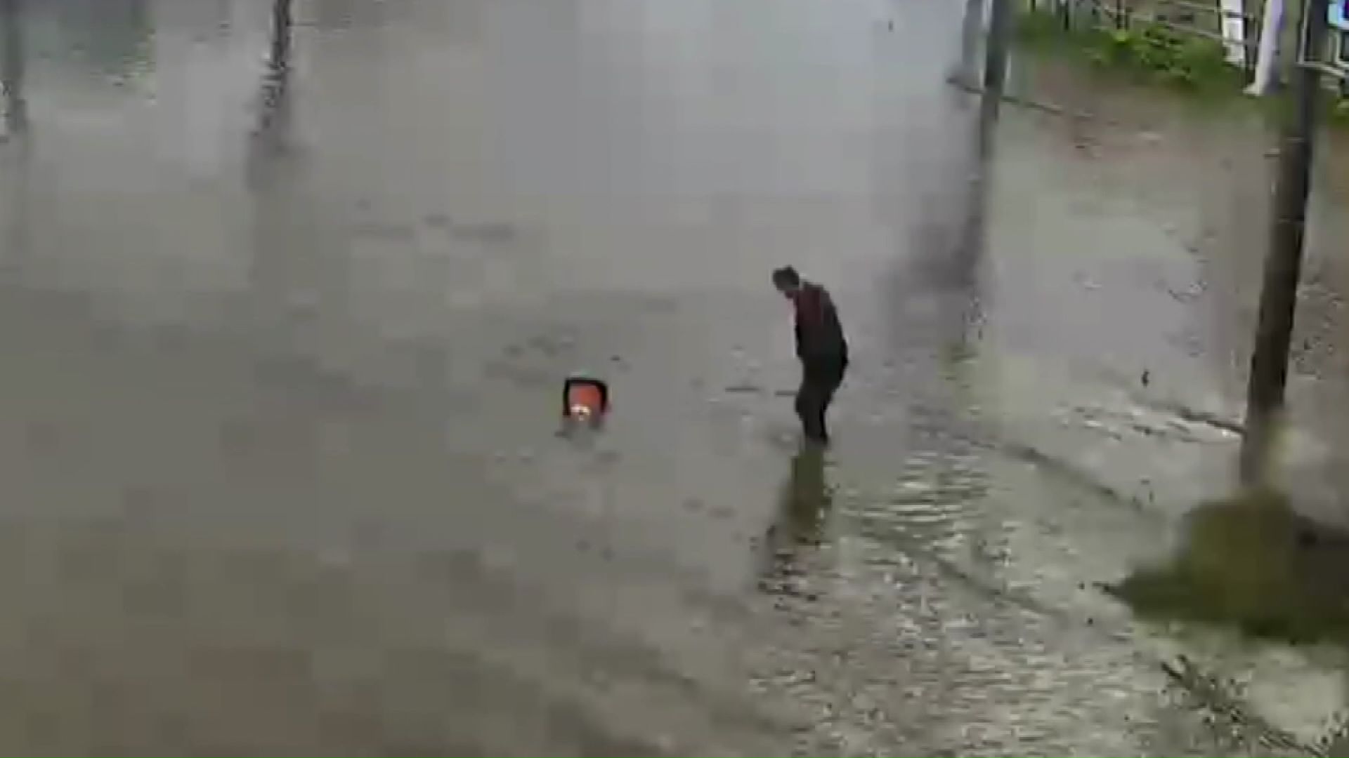 道路が冠水（厚岸町）