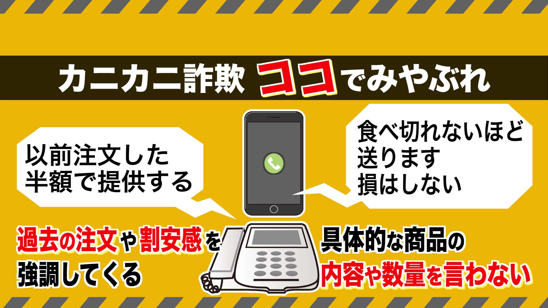 カニカニ詐欺 みやぶるポイント
