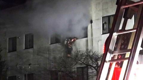 火事があった現場（撮影：視聴者）