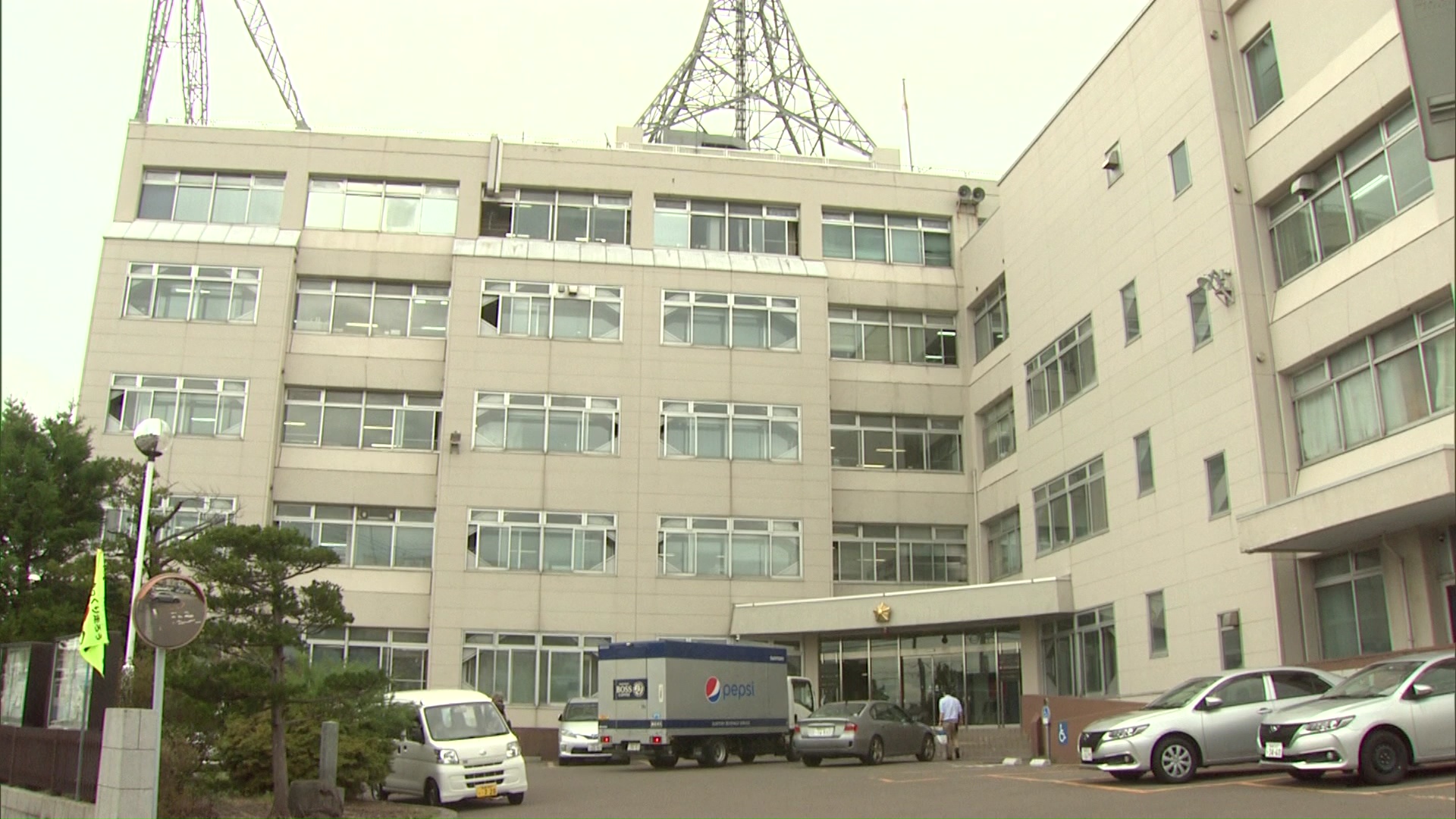 作業事故を調べる北海道警函館中央署