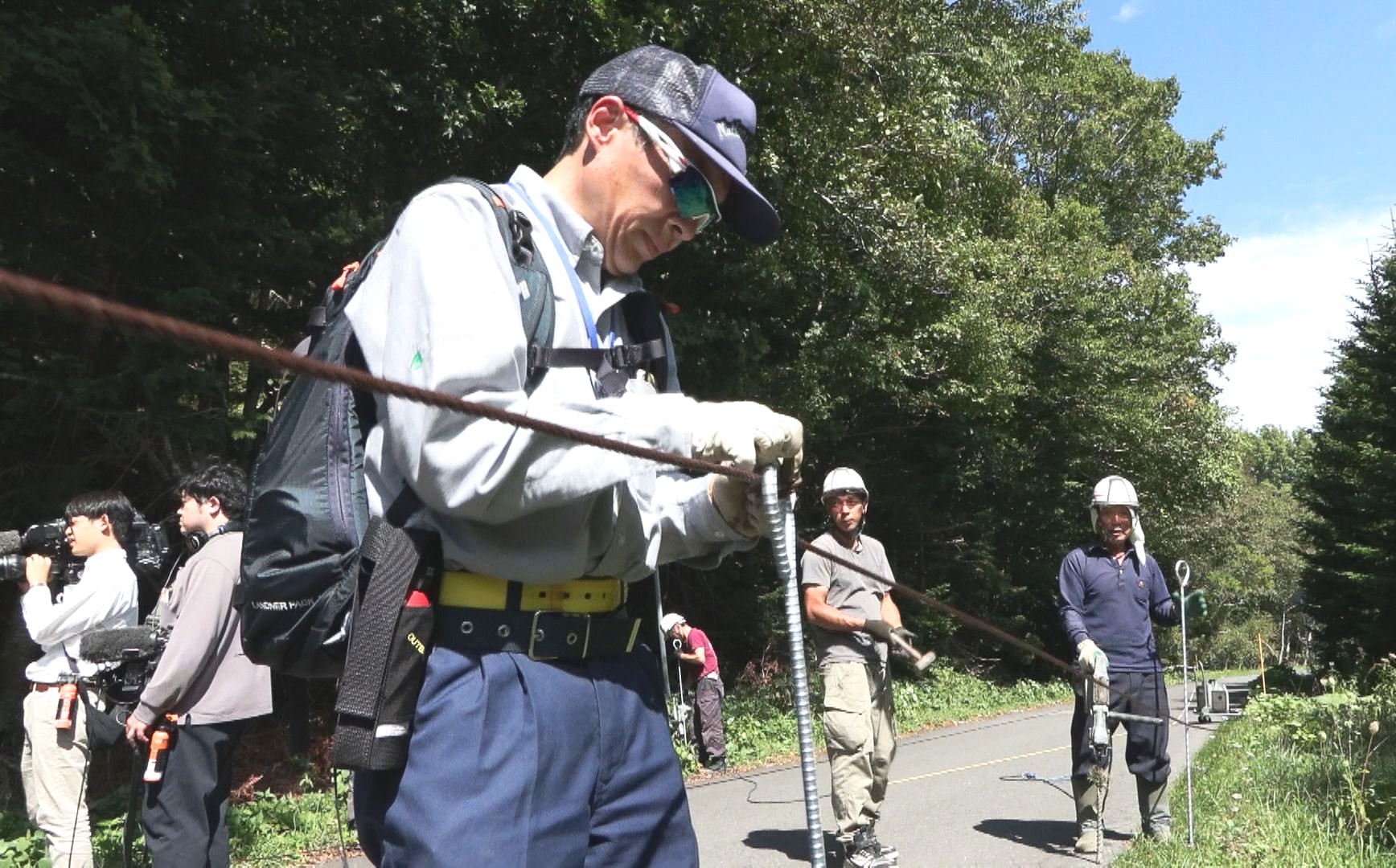 ついにロープ柵を設置
