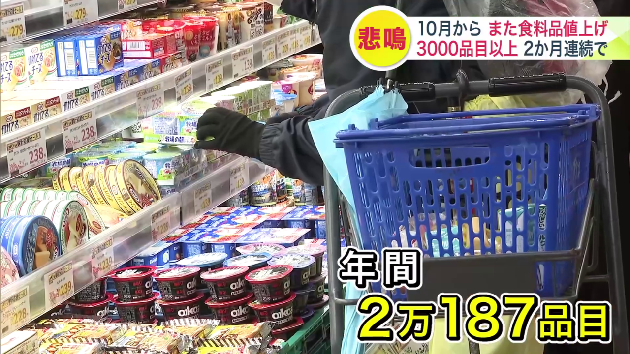 10月に値上げされる食料品は3153品目