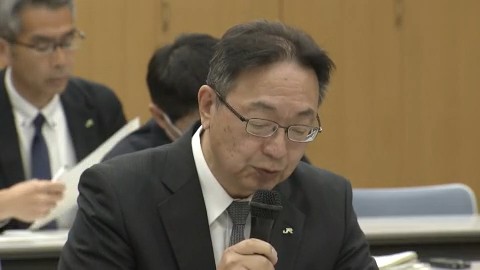 直接謝罪するJR北海道 綿貫社長(札幌市 JR北海道本社)