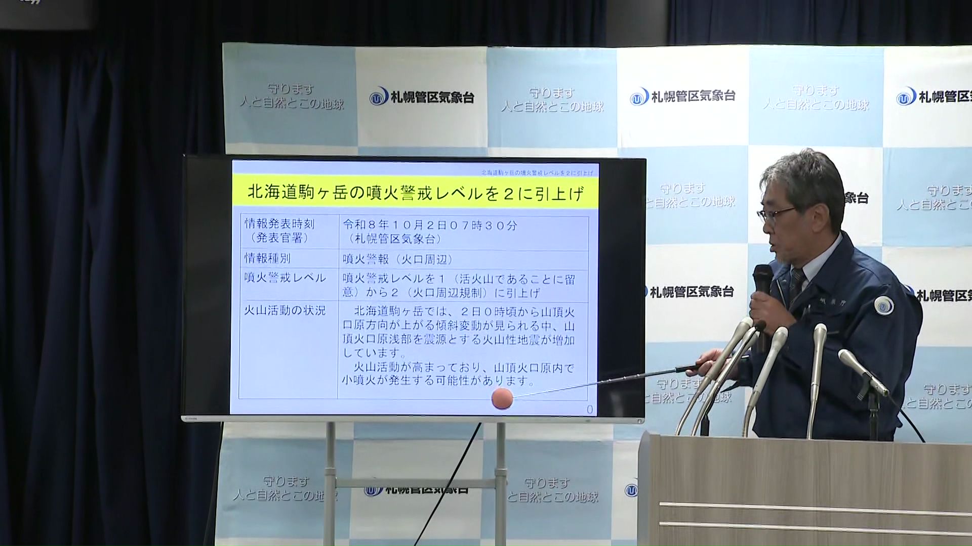 札幌管区気象台 高橋 裕二 火山対策調整官