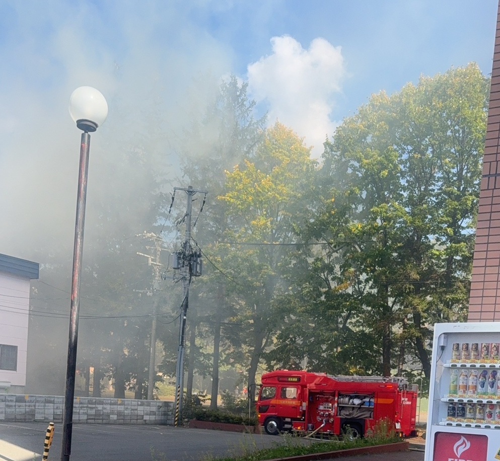 火事があった現場(撮影:視聴者)