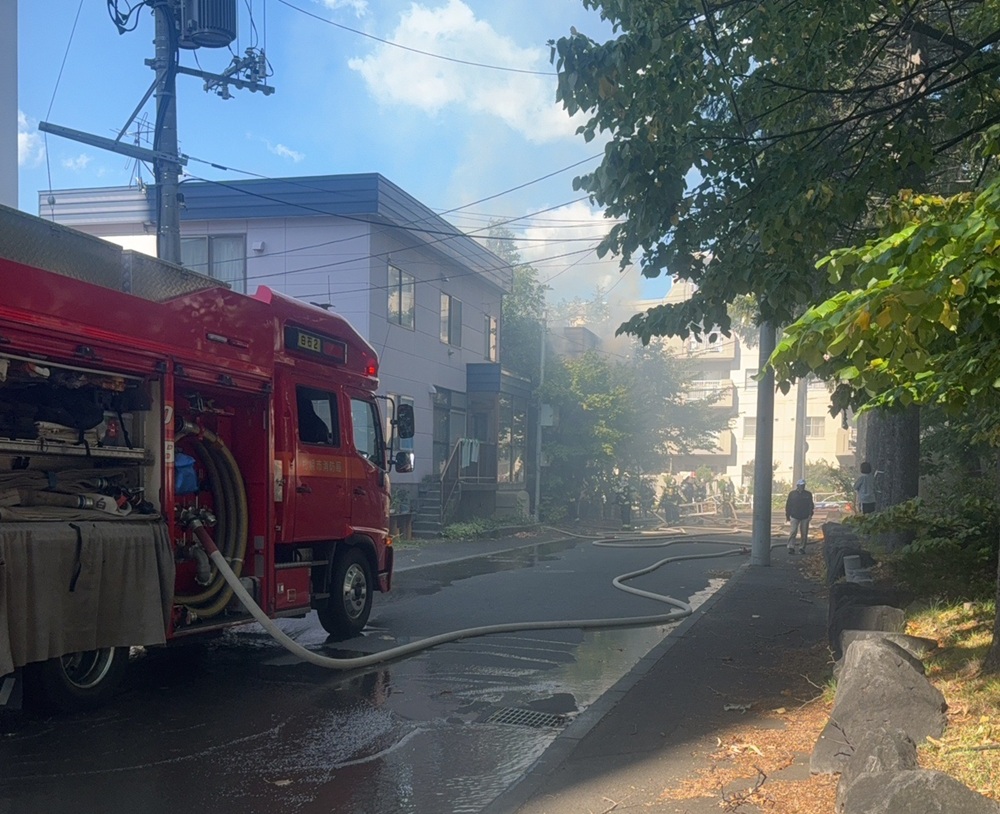 火事があった現場(撮影:視聴者)