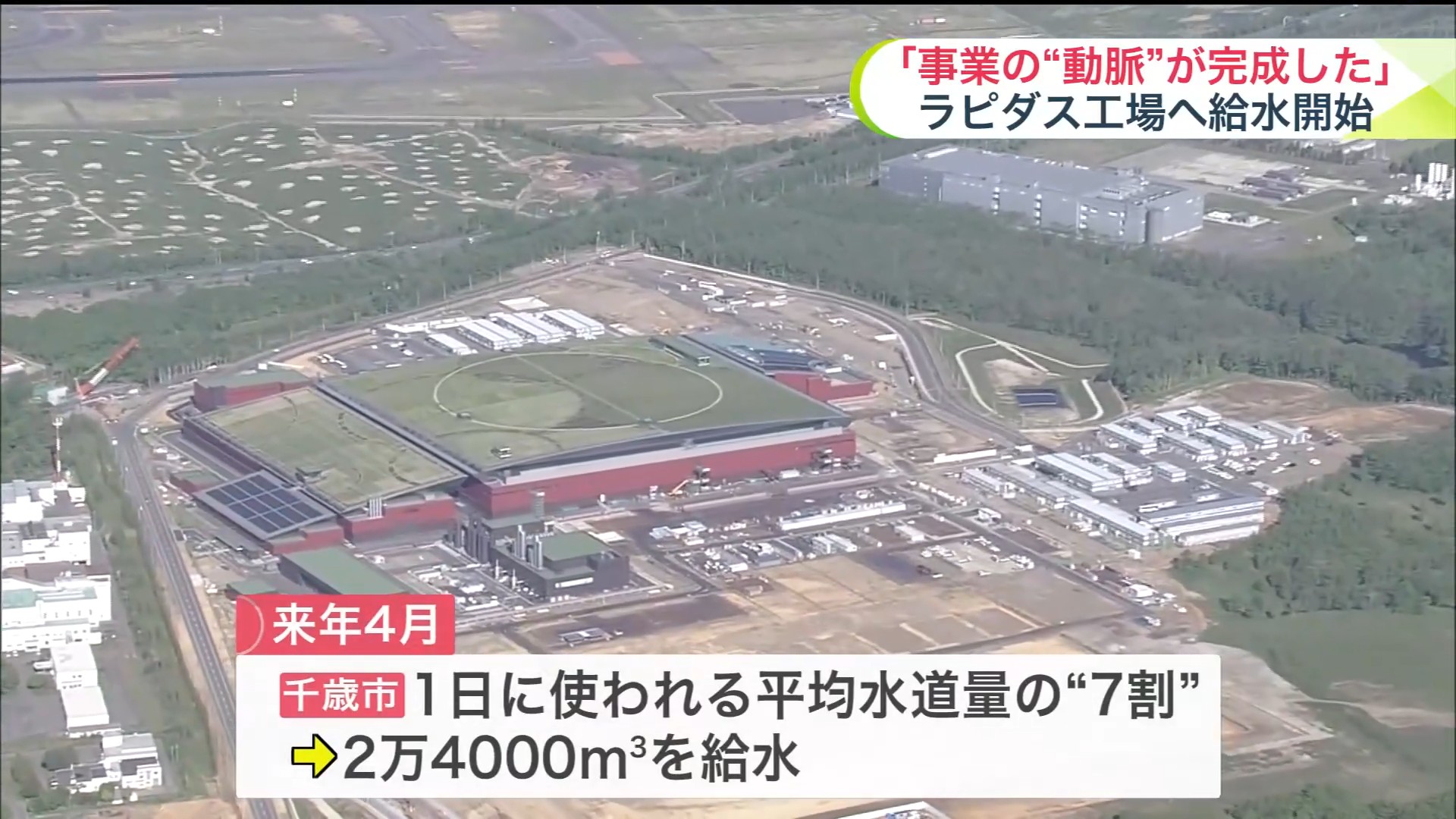 1日あたり 2万4000立方メートルを給水