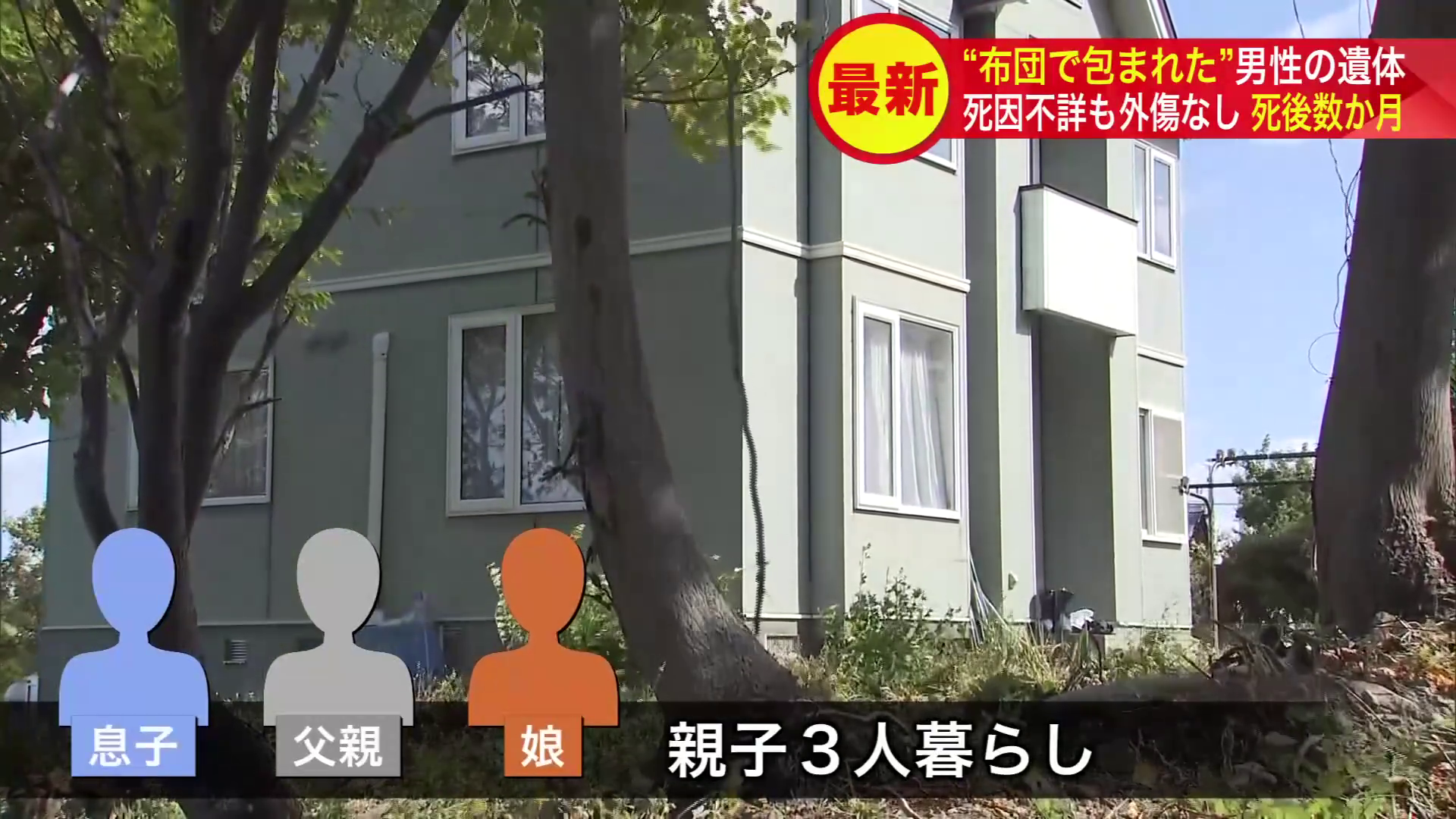 父親と息子、娘の親子3人暮らしだったとみられる