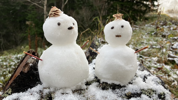 北海道でもう“雪”―石北峠で雪だるま…一方で暴風・高波に警戒〈日本海側で15日夕方にかけて最大瞬間風速35メートルのおそれ〉