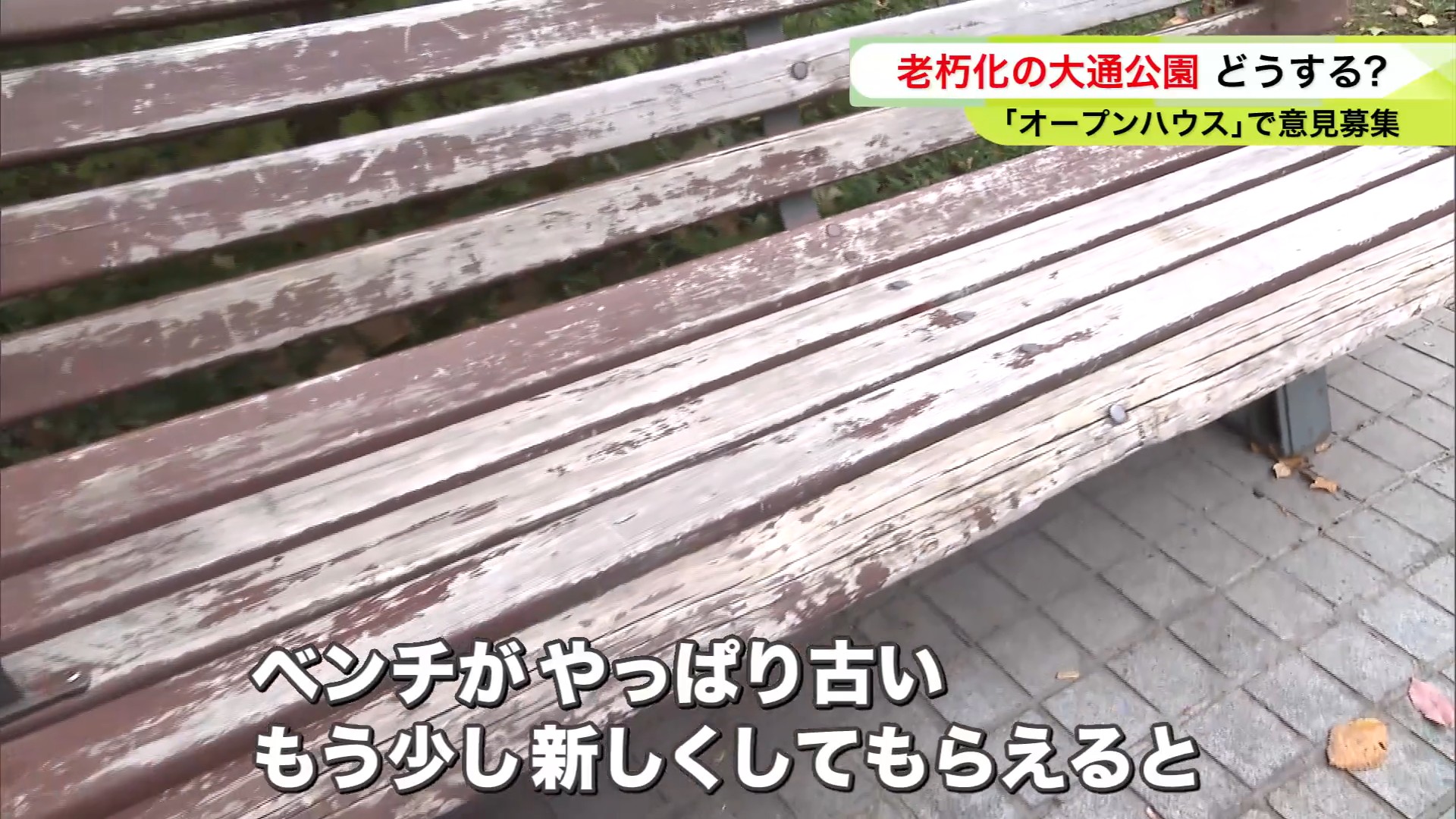 ベンチが老朽化…リニューアル求める声も